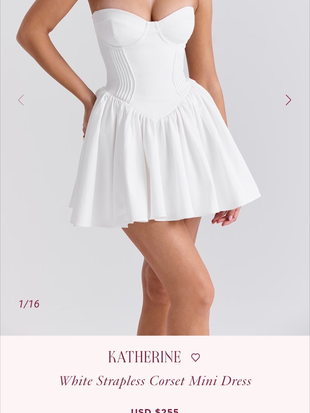 House Of CB Katherine Strapless Corset Mini Dress - Picture 6 of 7